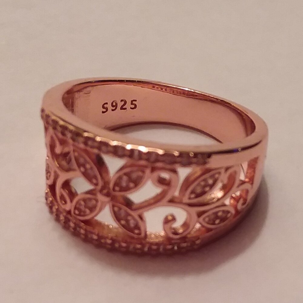 Sterling Silver Rose Gold Ring